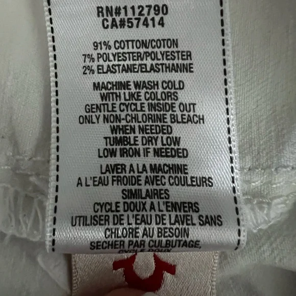 True Religion White Skinny Jeans – Size 24 - Picture 11 of 11